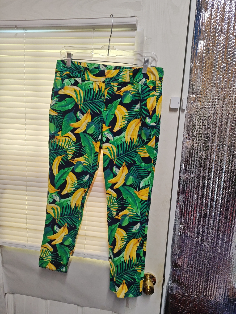 Old Navy Tropical Banana Print Leggings - Green, Yellow, Black